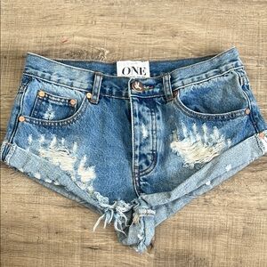 One Teaspoon Bandits distressed shorts size 25